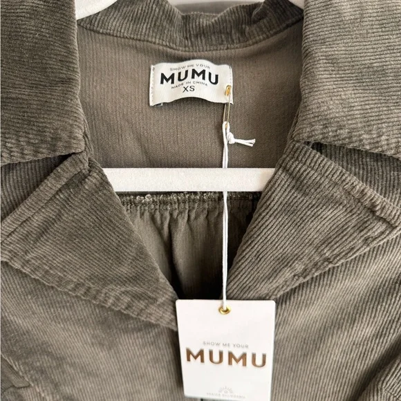 Outlaw Dress in Green Corduroy - Picture 3 of 3